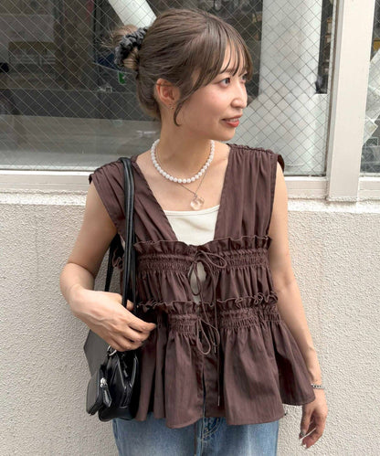 umm. By Discoat 褶褶絲帶 Sleeveless - Image 94