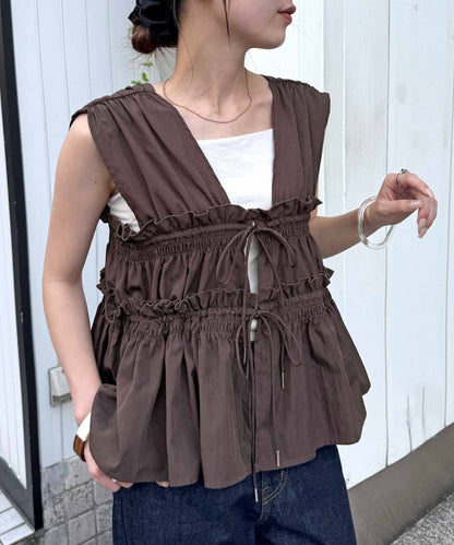umm. By Discoat 褶褶絲帶 Sleeveless - Image 99