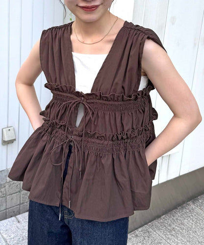 umm. By Discoat 褶褶絲帶 Sleeveless - Image 101
