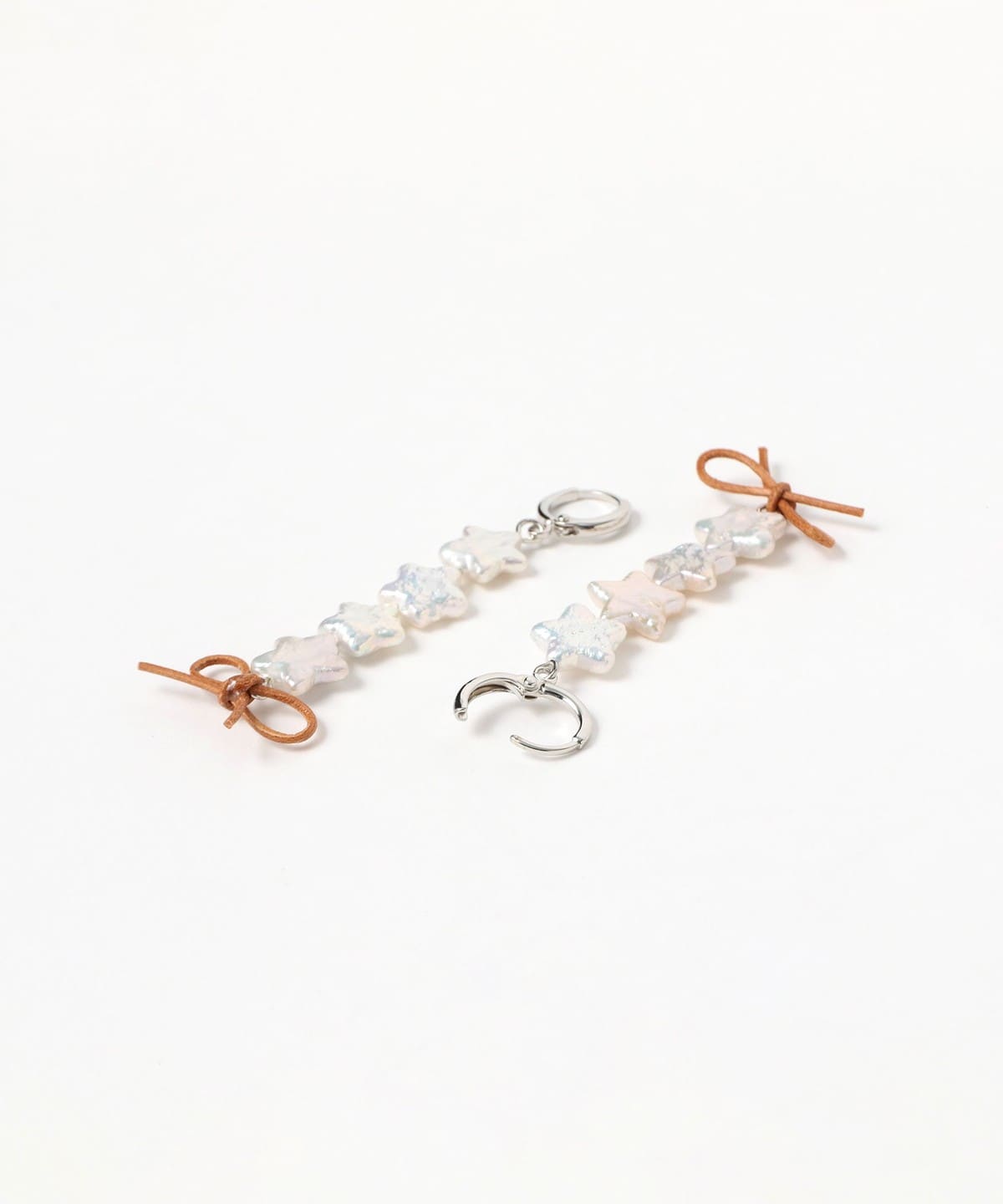 Ray BEAMS LOTUS PINK 星星珍珠 earrings