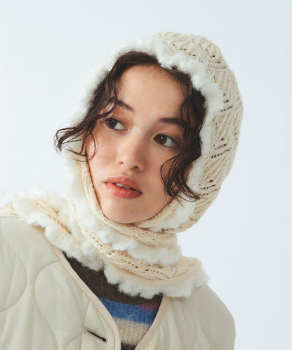 Ray BEAMS Crochet Hooded Scarf