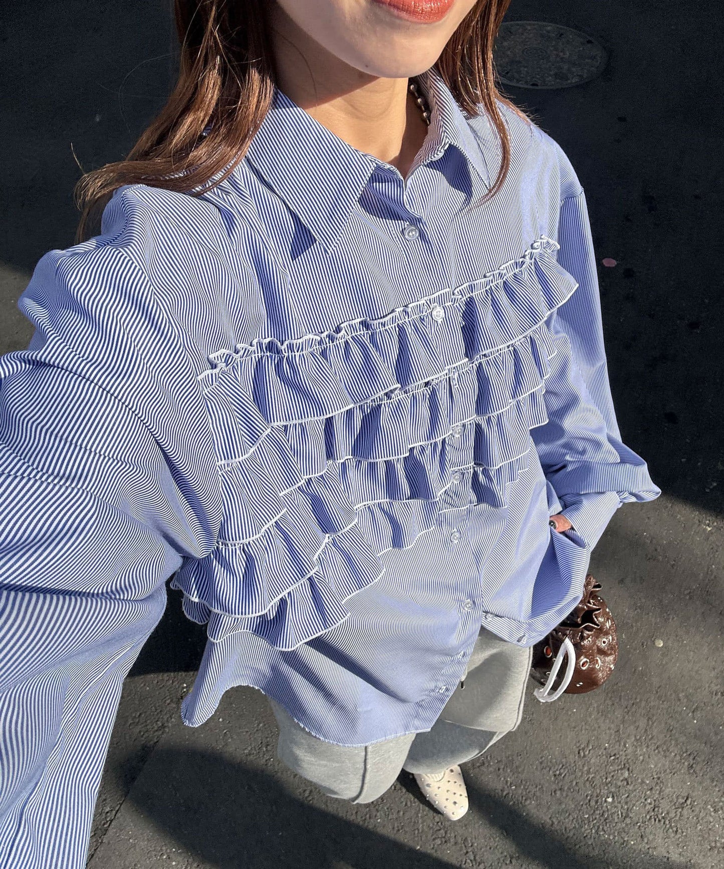 CIAOPANIC Ruffle Oversize Shirt - Image 4