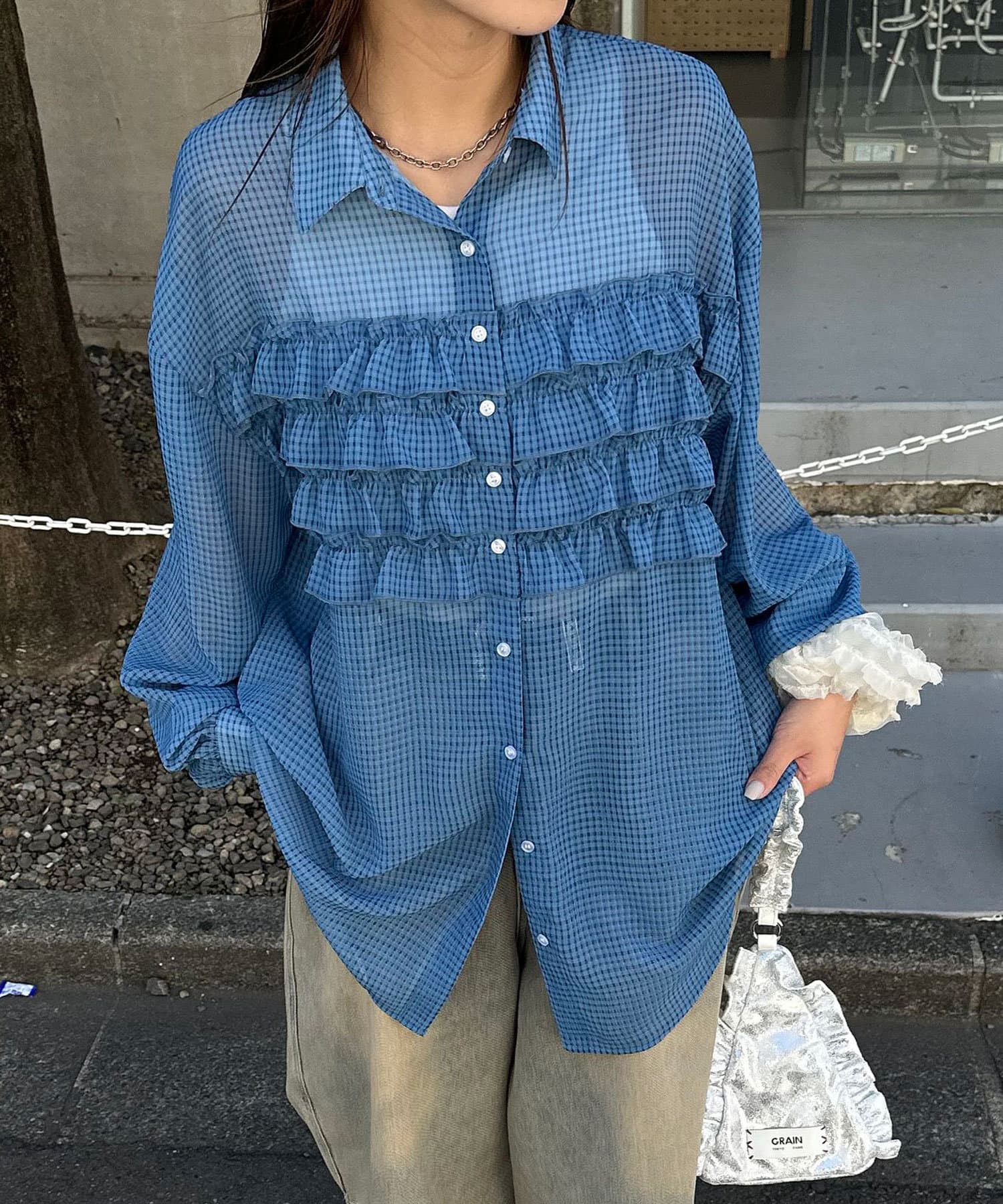 CIAOPANIC Ruffle Oversize Shirt - Image 78