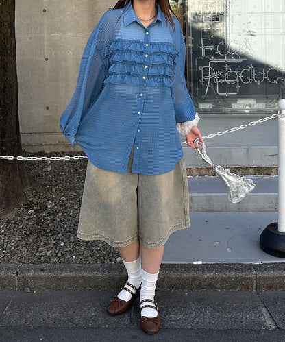 CIAOPANIC Ruffle Oversize Shirt - Image 80