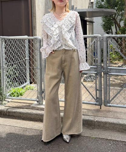 w closet Fringe baggy denim pants - Image 14