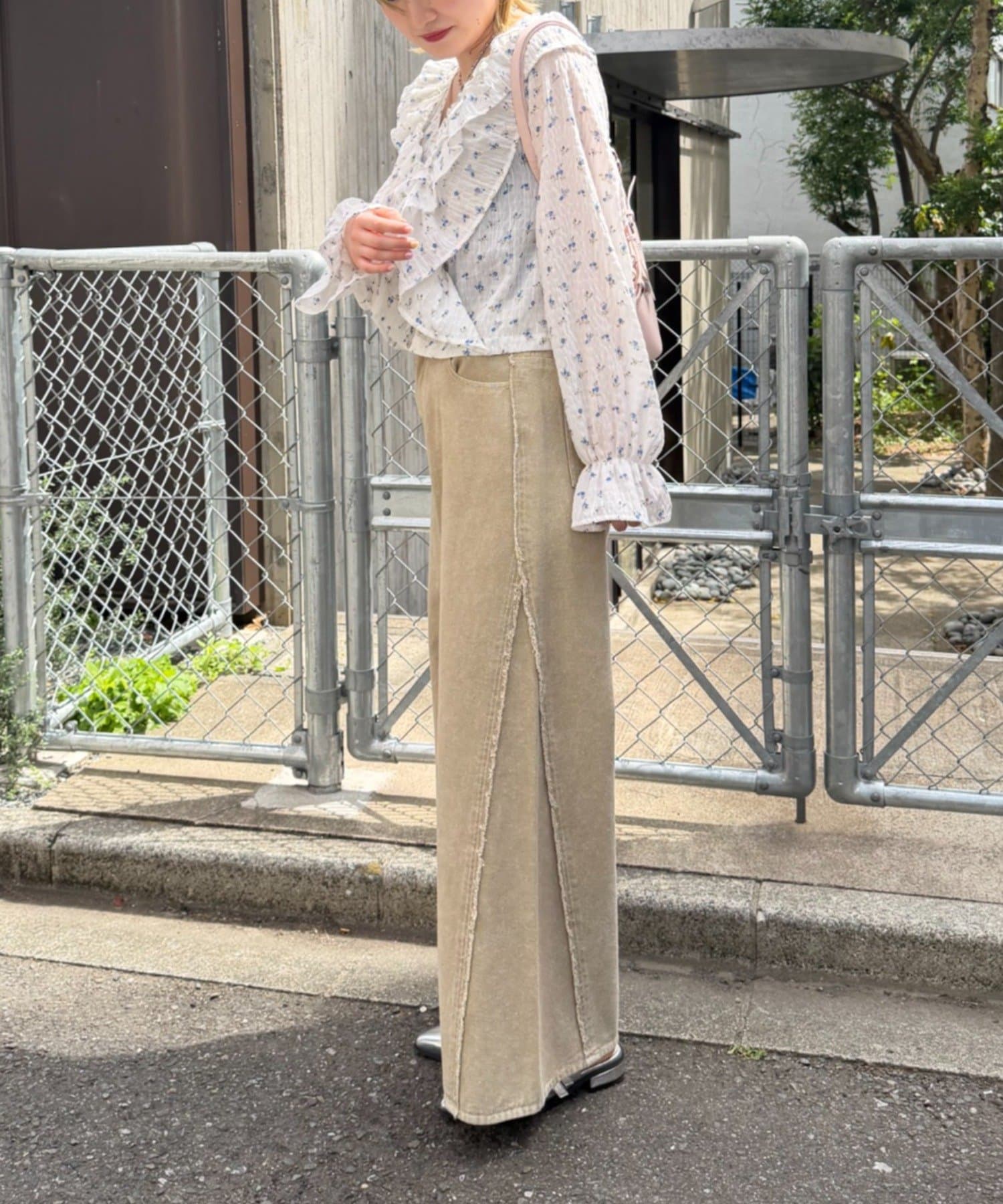 w closet Fringe baggy denim pants - Image 15