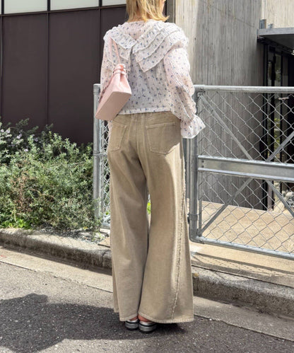 w closet Fringe baggy denim pants - Image 16