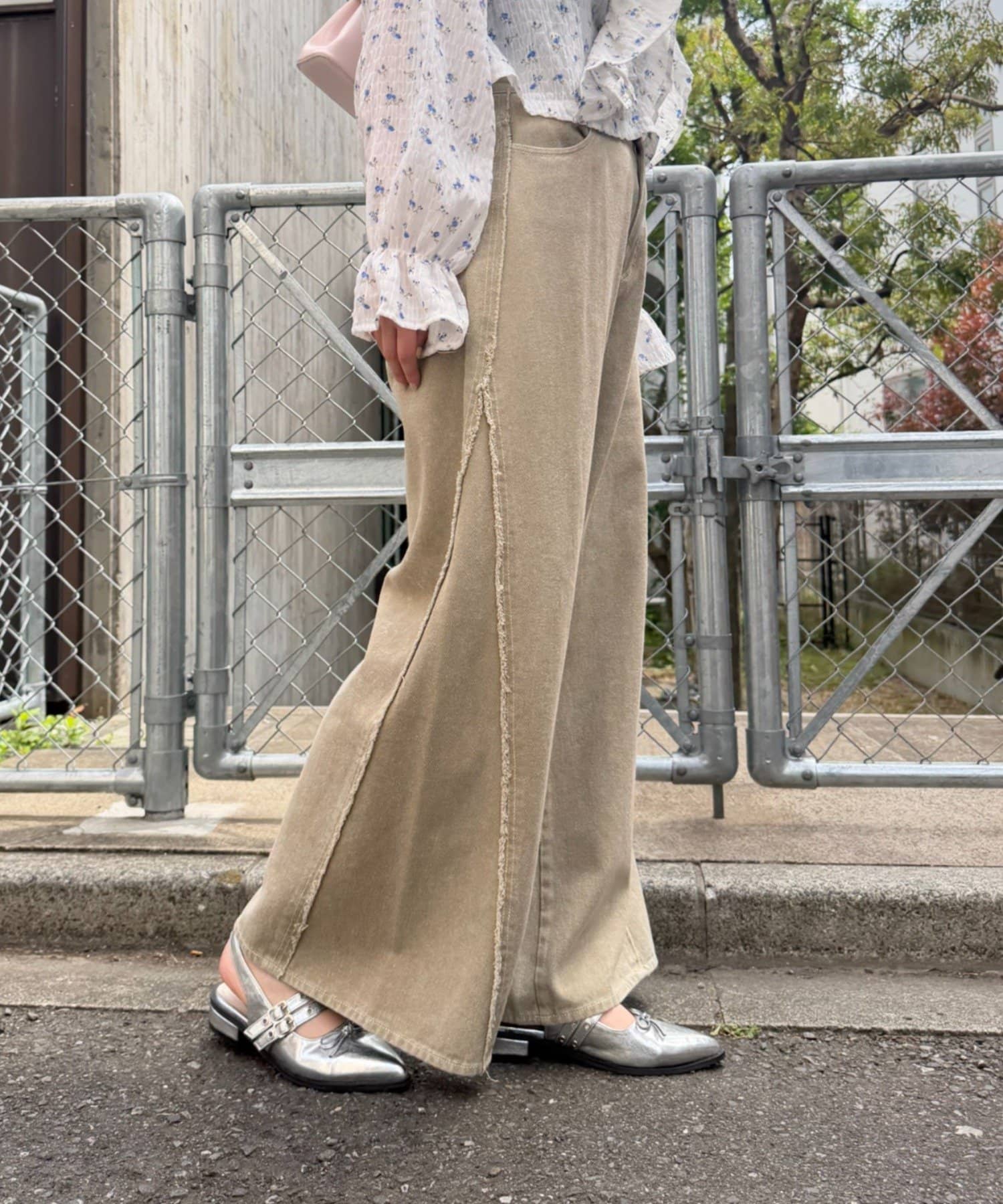 w closet Fringe baggy denim pants - Image 12