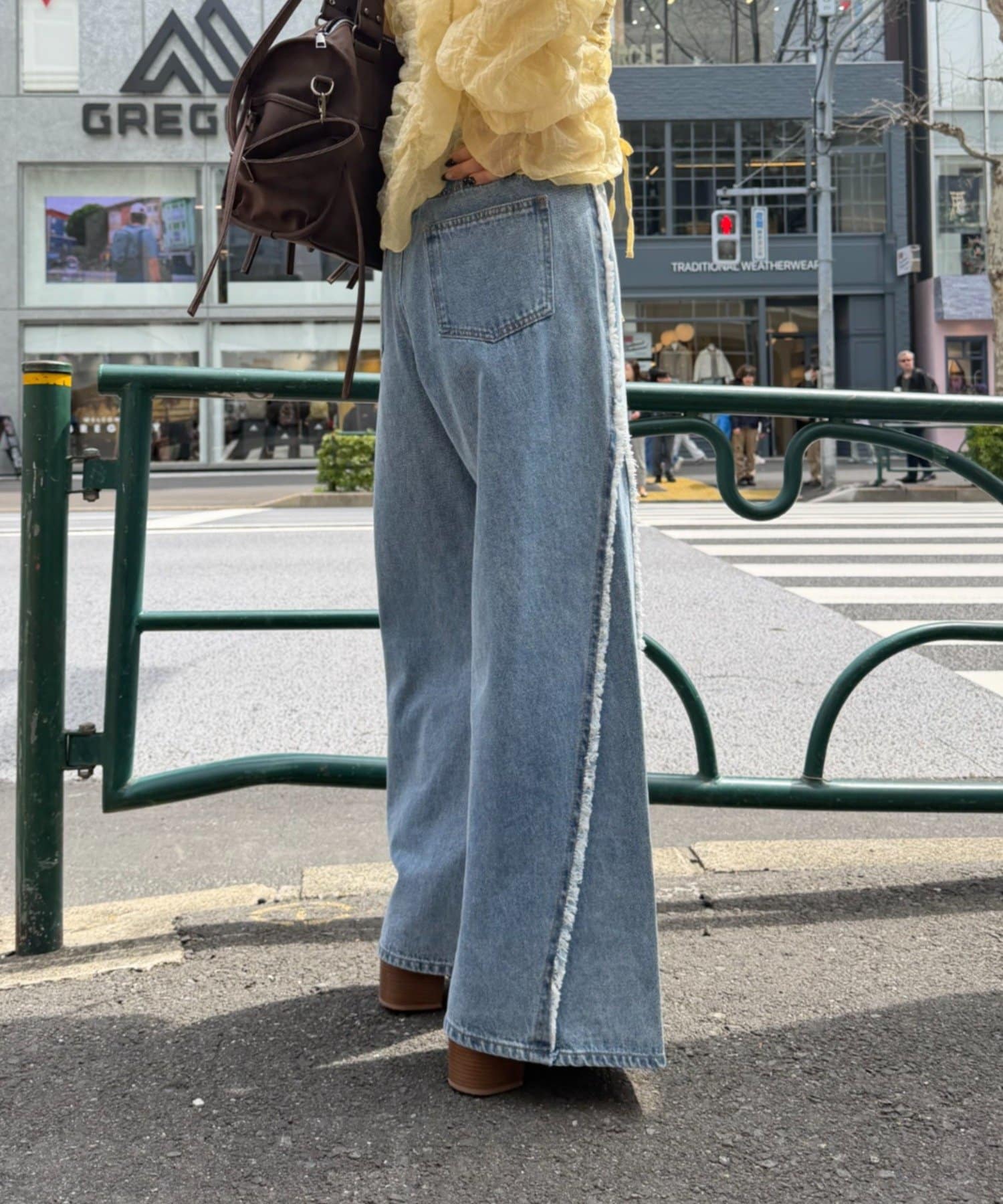 w closet Fringe baggy denim pants - Image 25