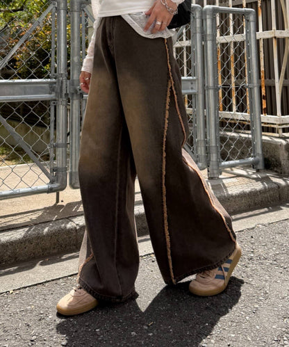w closet Fringe baggy denim pants - Image 3