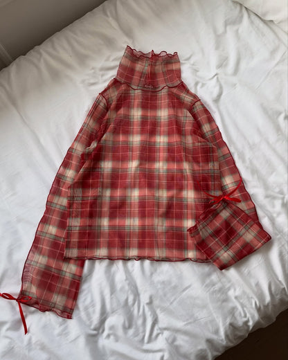 Kutir Ribbon高領sheer top