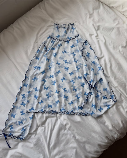 Kutir Ribbon高領sheer top