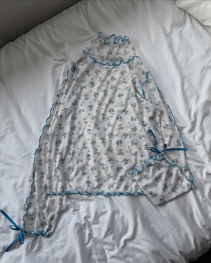 Kutir Ribbon高領sheer top