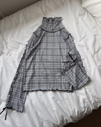 Kutir Ribbon高領sheer top