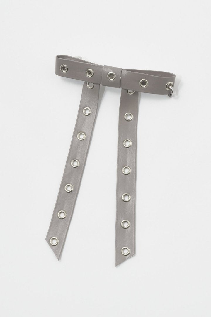 GOLDY Punched leather touch ribbon barrette
