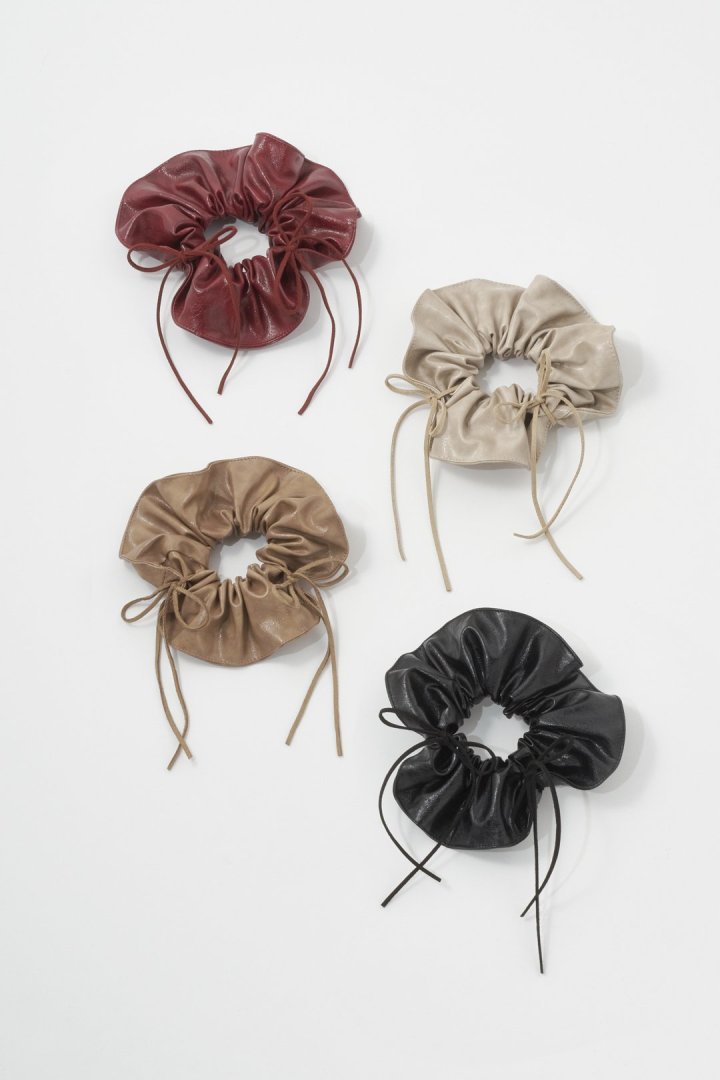 GOLDY Ribbon Hang Leather Touch 大髮圈