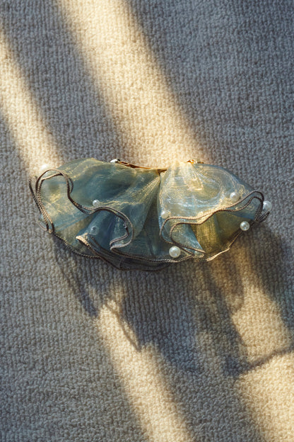 GOLDY 球形薄紗荷葉邊髮夾