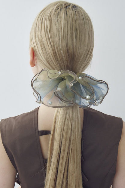 GOLDY 球形薄紗荷葉邊髮夾