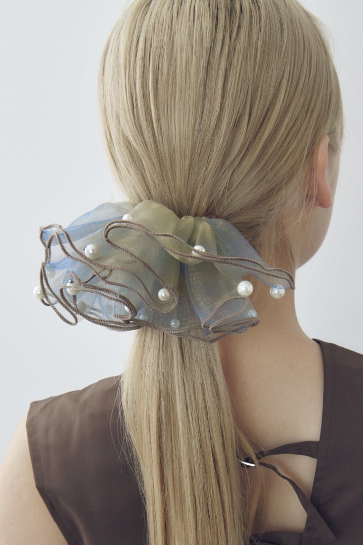 GOLDY 球形薄紗荷葉邊髮夾