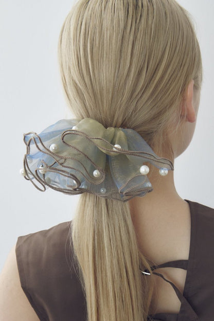 GOLDY 球形薄紗荷葉邊髮夾