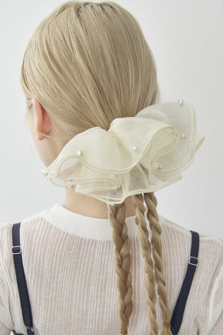 GOLDY 球形薄紗荷葉邊髮夾