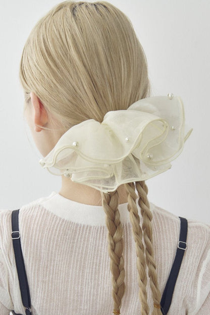 GOLDY 球形薄紗荷葉邊髮夾