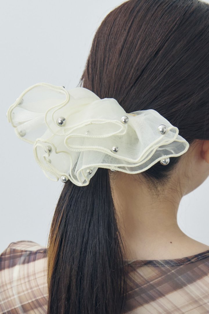 GOLDY 球形薄紗荷葉邊髮夾