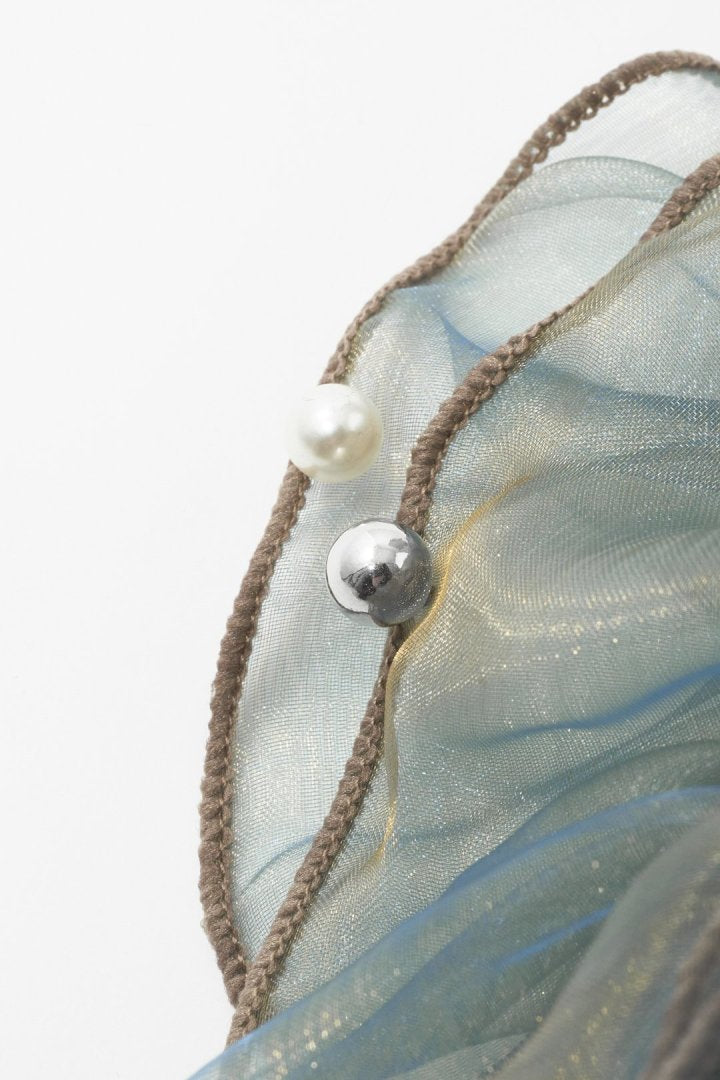 GOLDY 球形薄紗荷葉邊髮夾