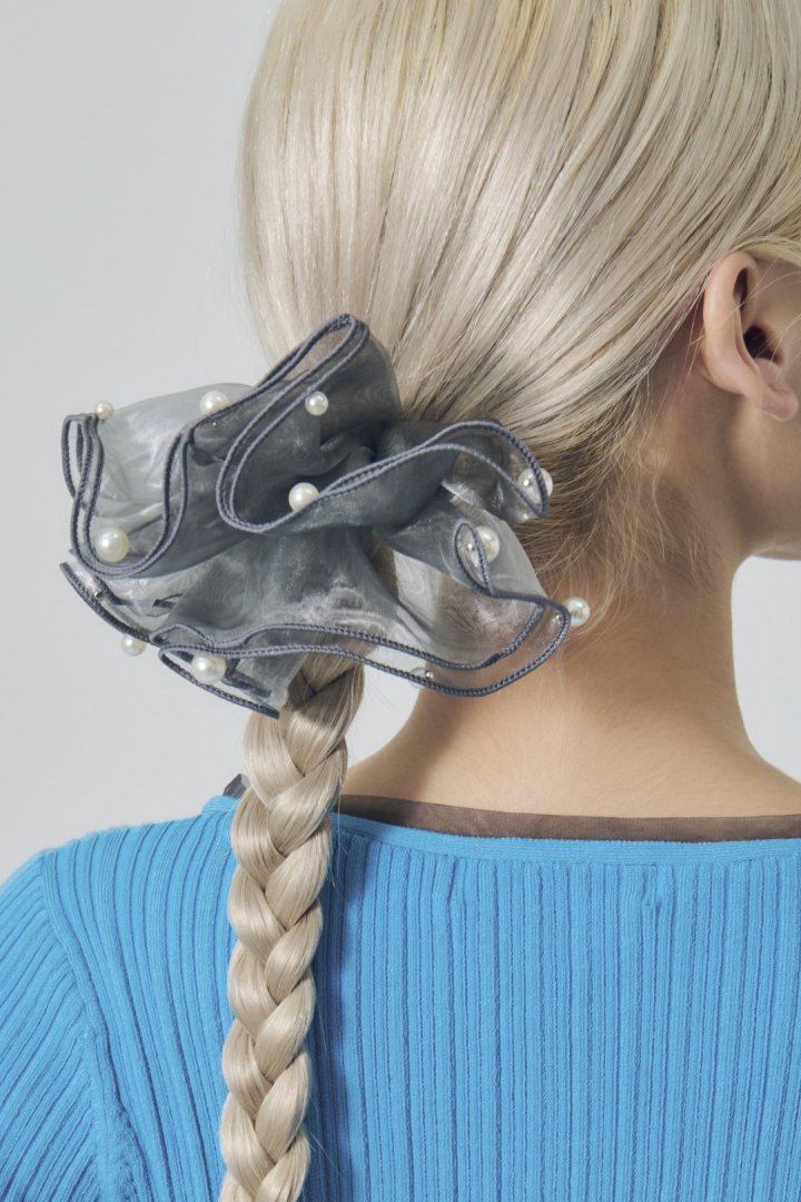 GOLDY 球形薄紗荷葉邊髮夾