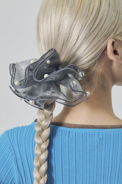 GOLDY 球形薄紗荷葉邊髮夾