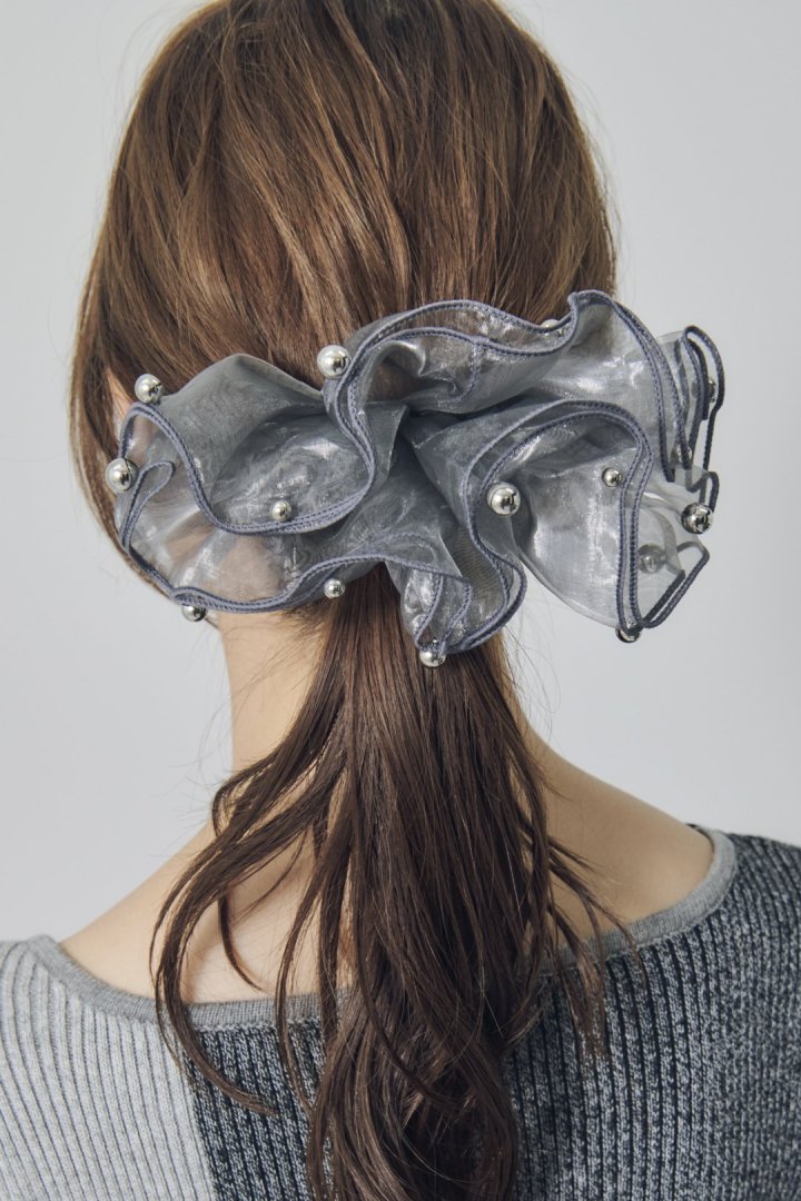 GOLDY 球形薄紗荷葉邊髮夾