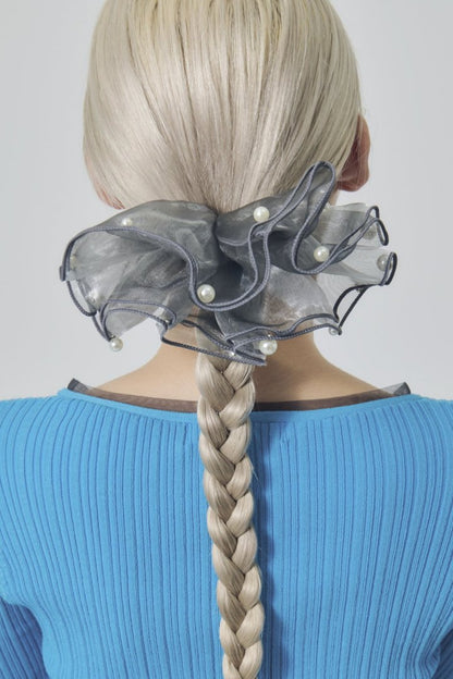 GOLDY 球形薄紗荷葉邊髮夾