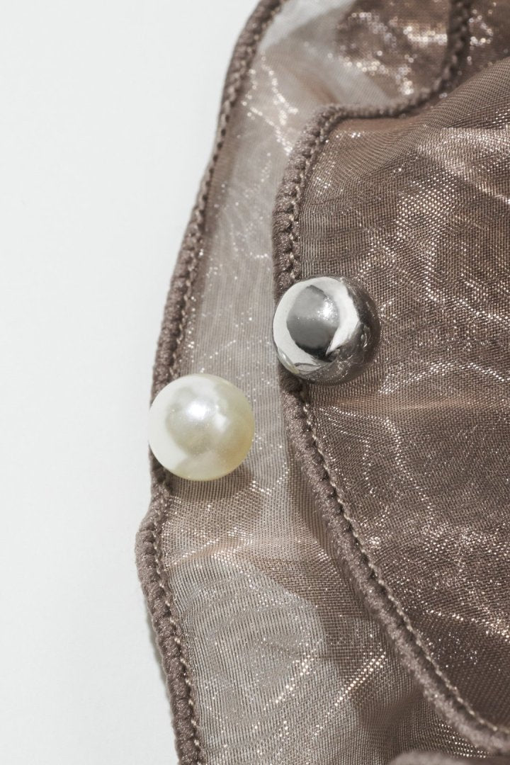 GOLDY 球形薄紗荷葉邊髮夾