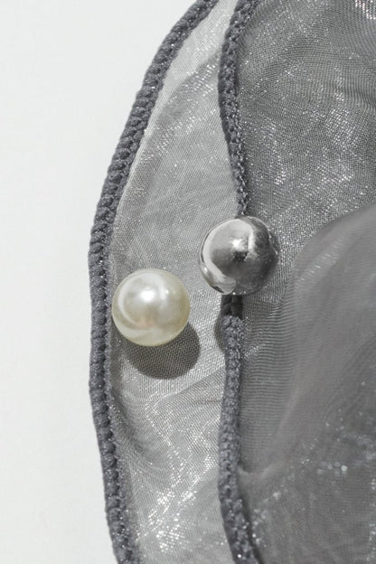 GOLDY 球形薄紗荷葉邊髮夾