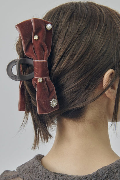 GOLDY Decorative Velor Ribbon Clip