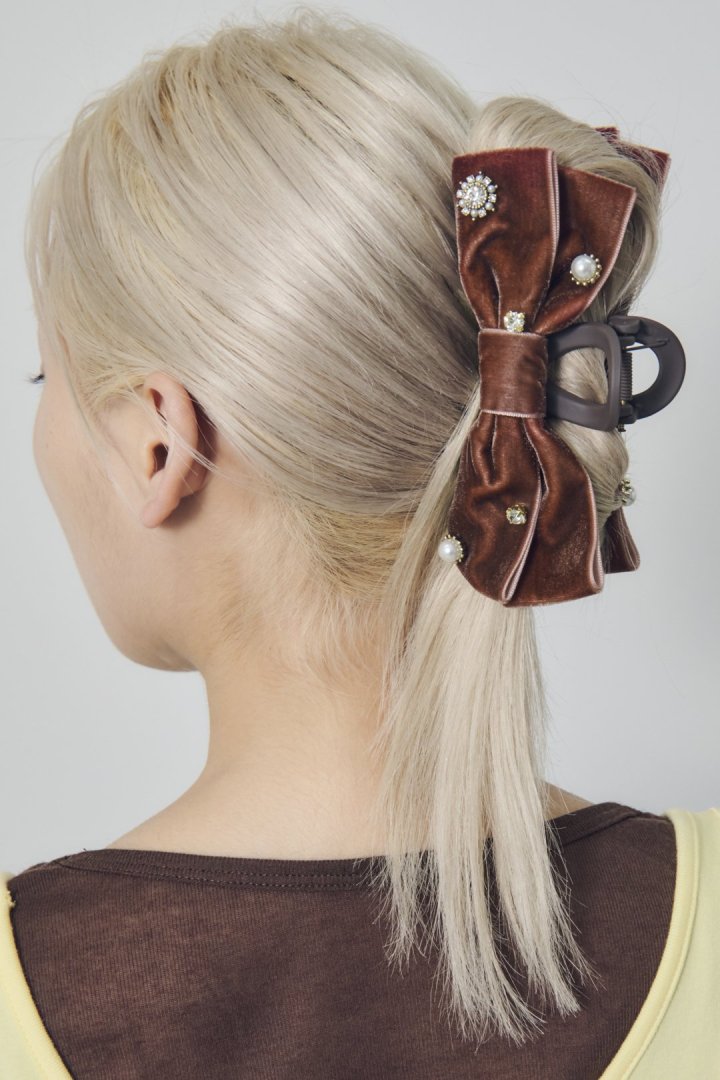 GOLDY Decorative Velor Ribbon Clip