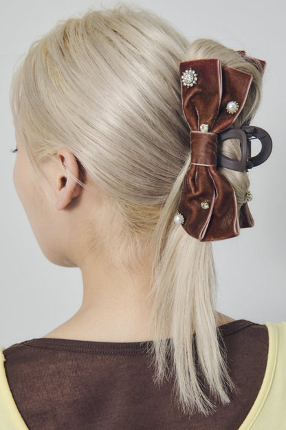 GOLDY Decorative Velor Ribbon Clip