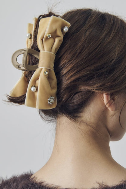 GOLDY Decorative Velor Ribbon Clip