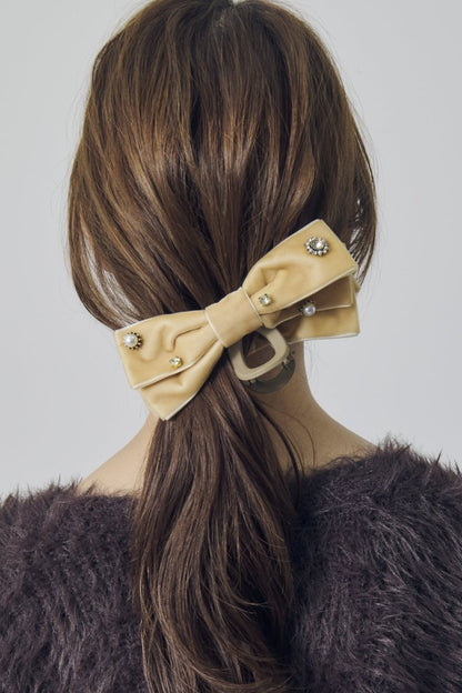 GOLDY Decorative Velor Ribbon Clip