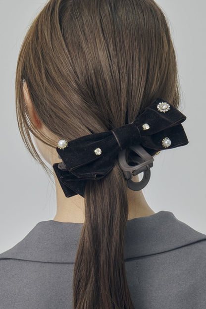 GOLDY Decorative Velor Ribbon Clip