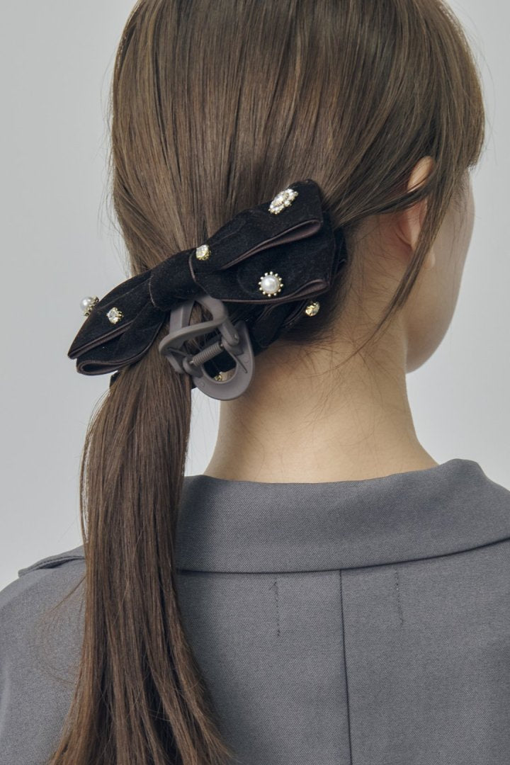 GOLDY Decorative Velor Ribbon Clip