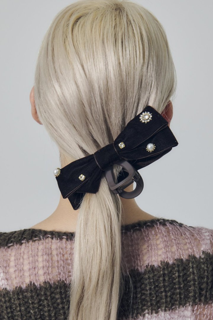 GOLDY Decorative Velor Ribbon Clip