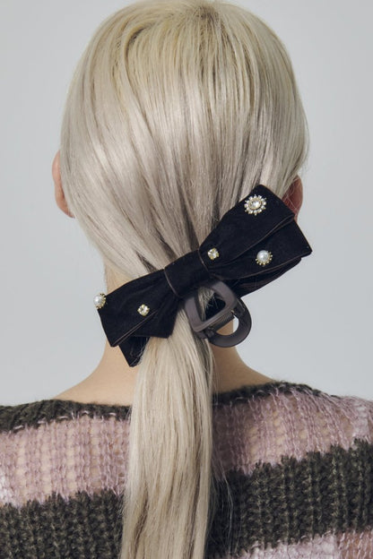 GOLDY Decorative Velor Ribbon Clip