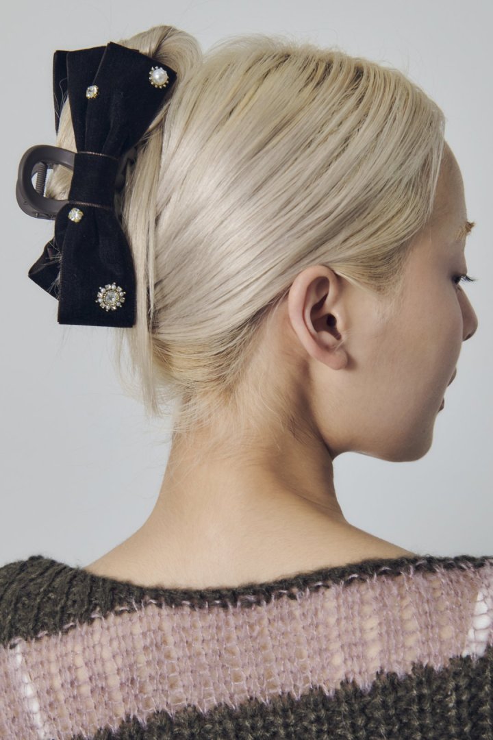 GOLDY Decorative Velor Ribbon Clip