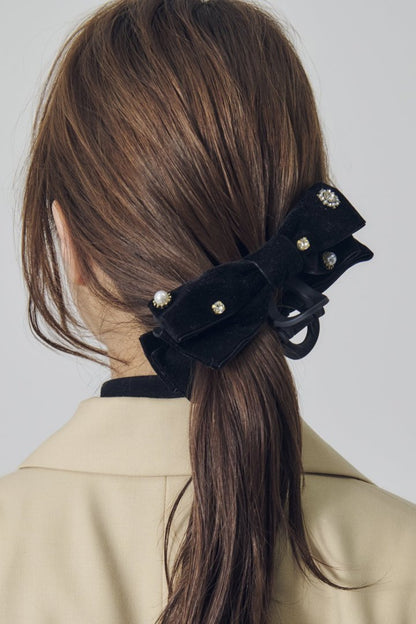 GOLDY Decorative Velor Ribbon Clip