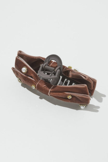 GOLDY Decorative Velor Ribbon Clip