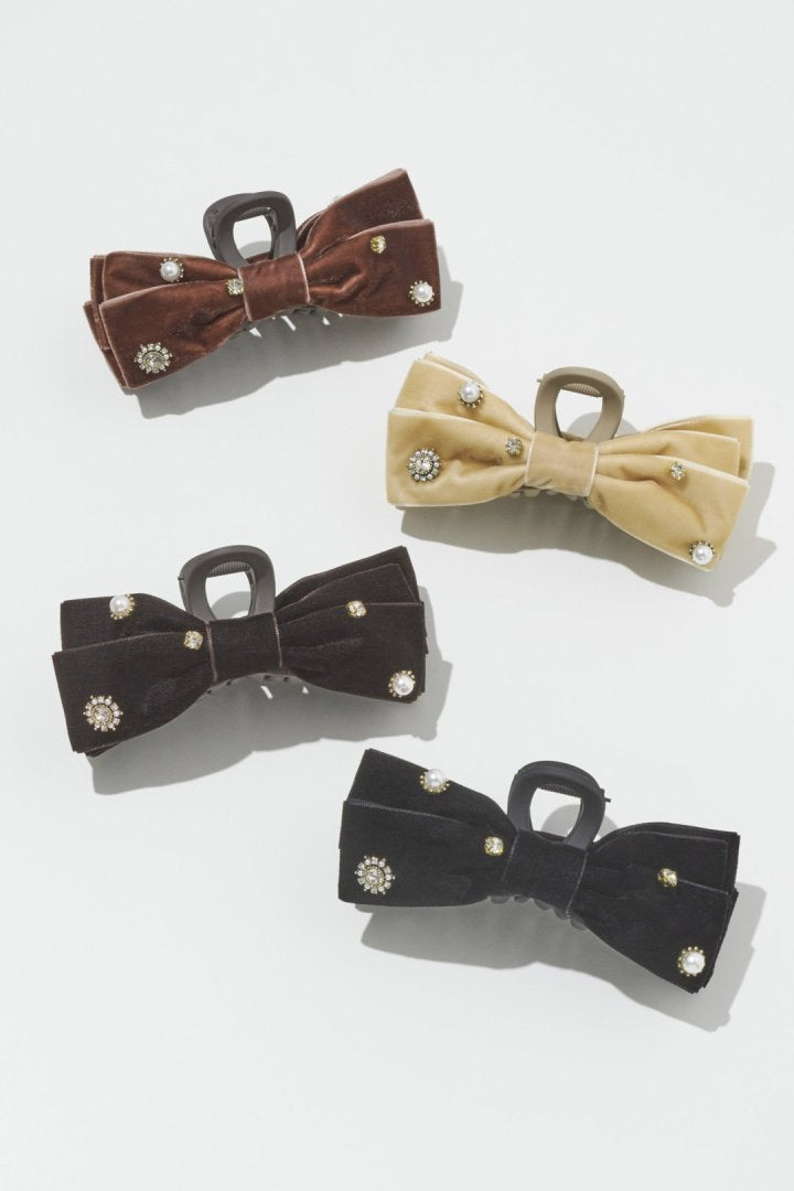 GOLDY Decorative Velor Ribbon Clip