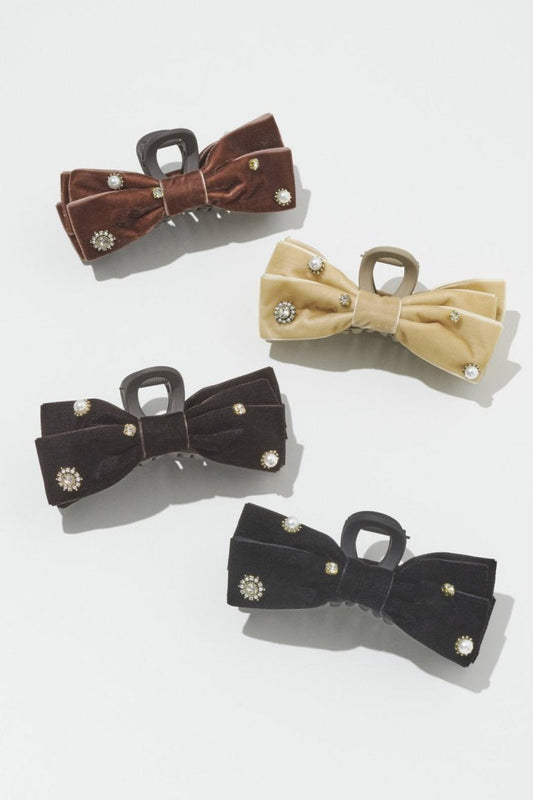 GOLDY Decorative Velor Ribbon Clip