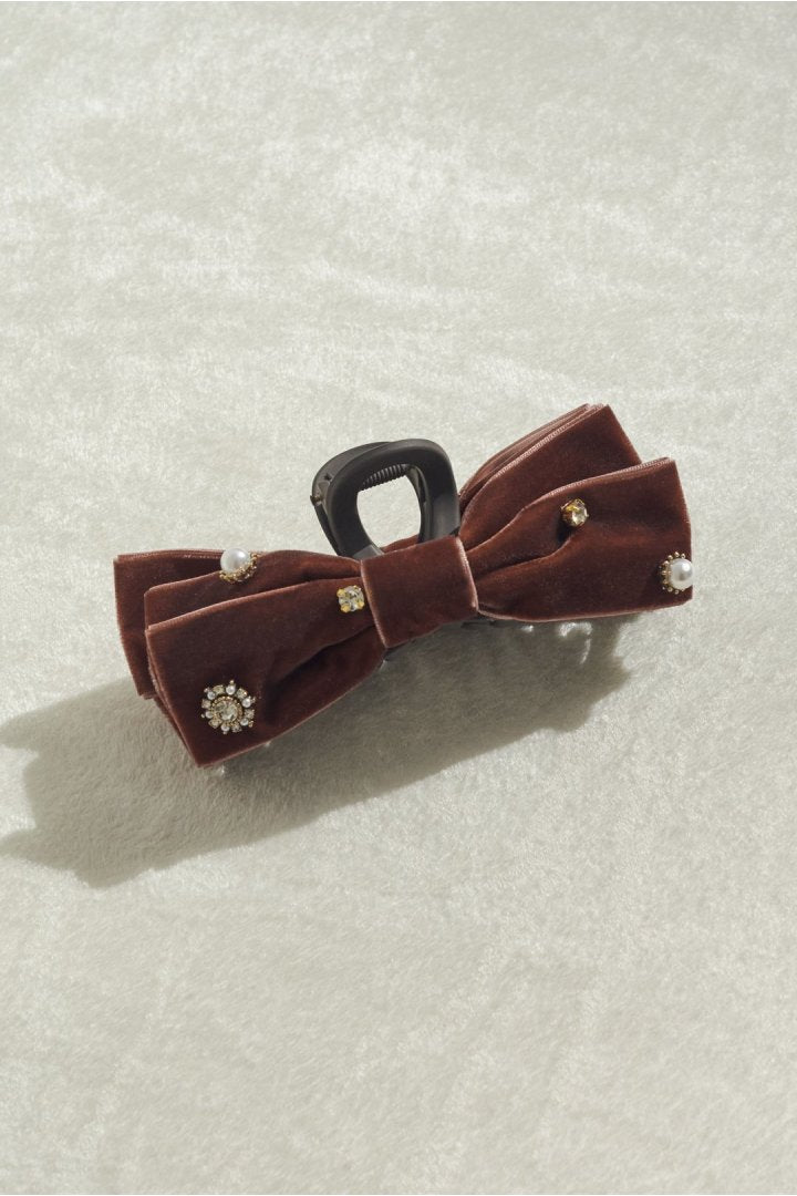 GOLDY Decorative Velor Ribbon Clip