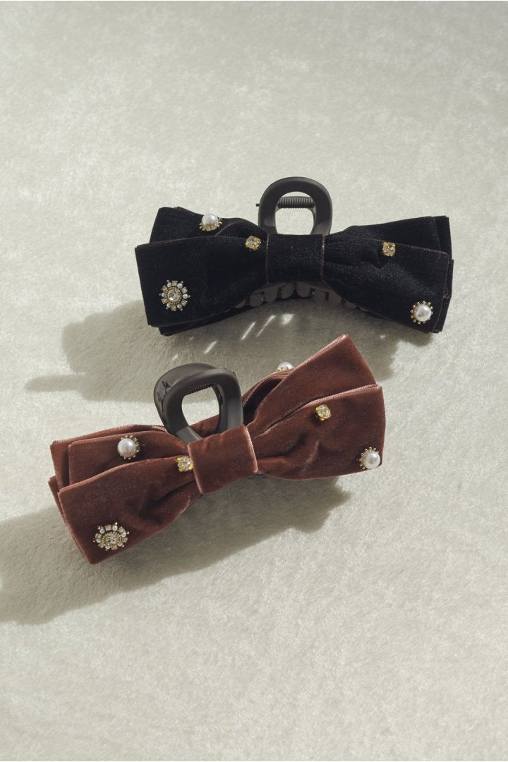 GOLDY Decorative Velor Ribbon Clip